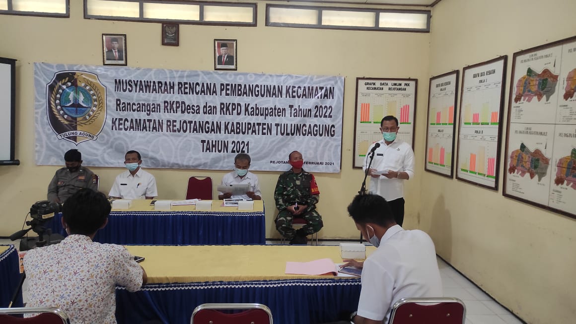 Sambutan Bapak Kepala Bappeda pada Acara Musrenbang Kecamatan Rejotangan Tahun 2021 Untuk penyusunan RKPD 2022